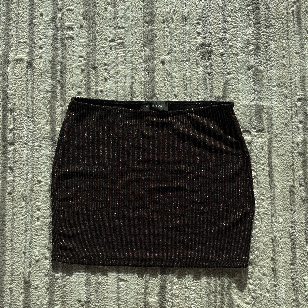 White Fox Boutique Nothing Better Mini Skirt Bronze